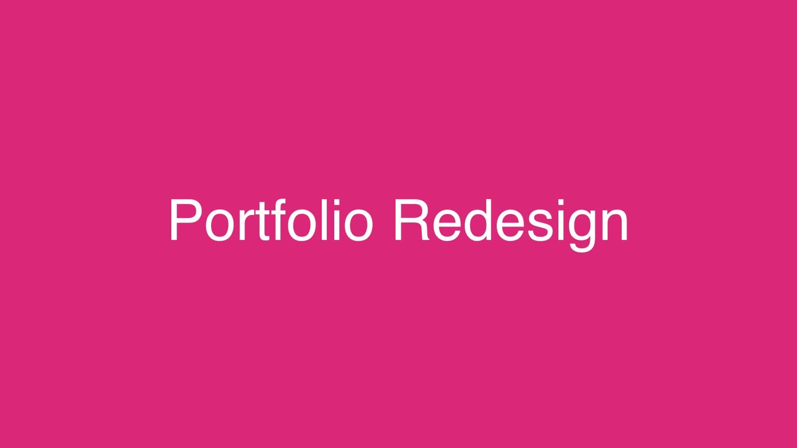 Highlight image for Portfolio Redesign